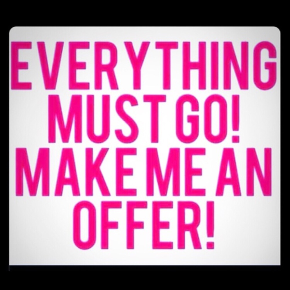 Everything in my closet must go!